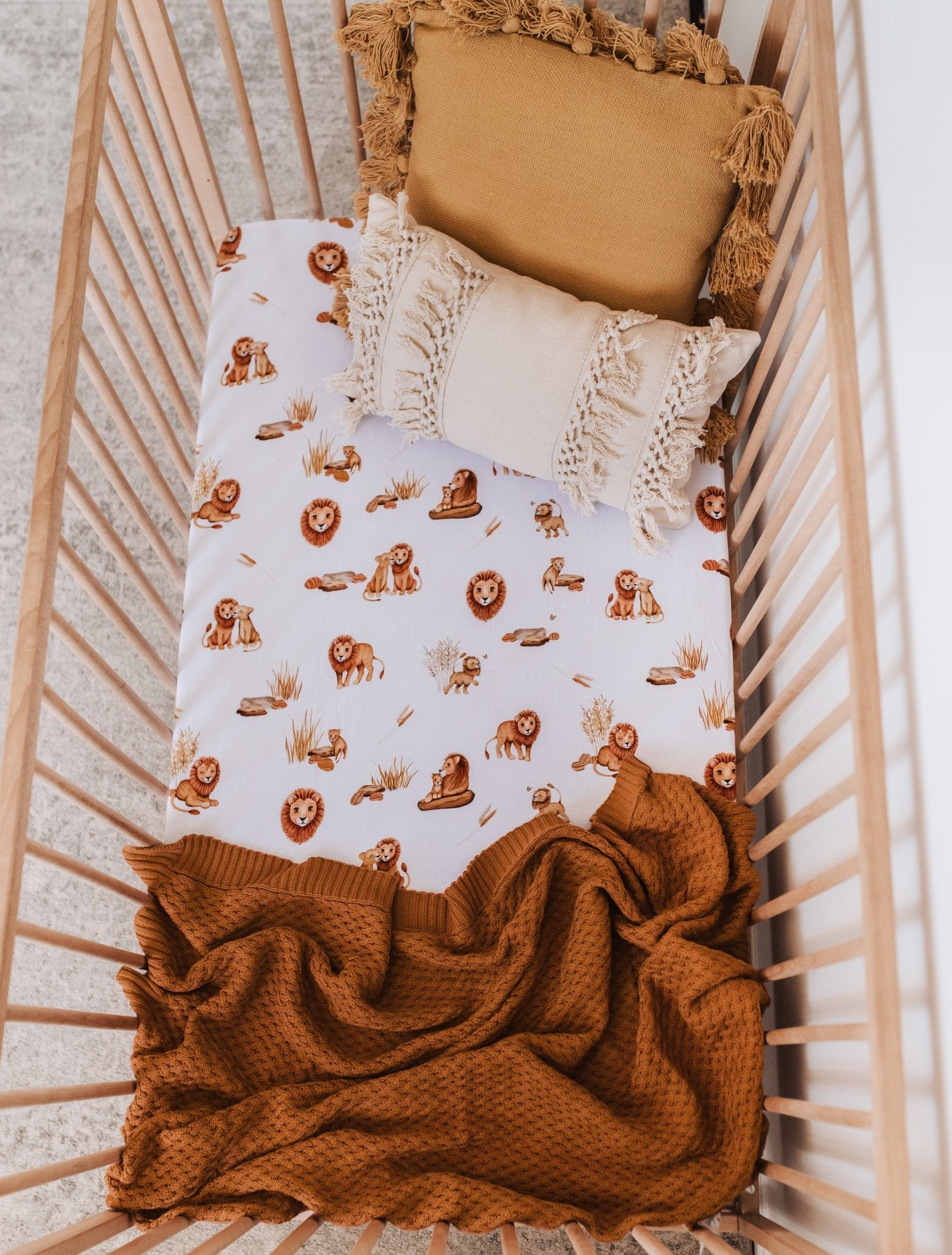 Lion Fitted Sheets - BabyBoo Prints