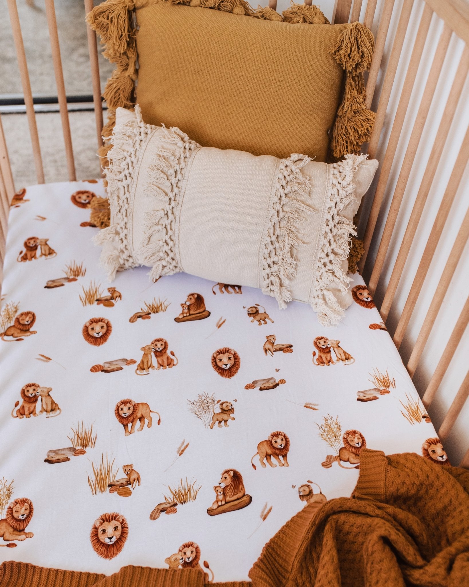 Lion Fitted Sheets - BabyBoo Prints