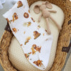 Lion organic cotton burp cloth by BabyBoo Prints