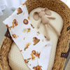 Lion organic cotton burp cloth by BabyBoo Prints