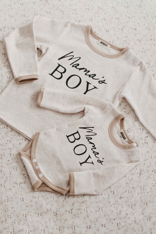 Mama's Boy - Bencer & Hazelnut - Long Sleeve - BabyBoo Prints