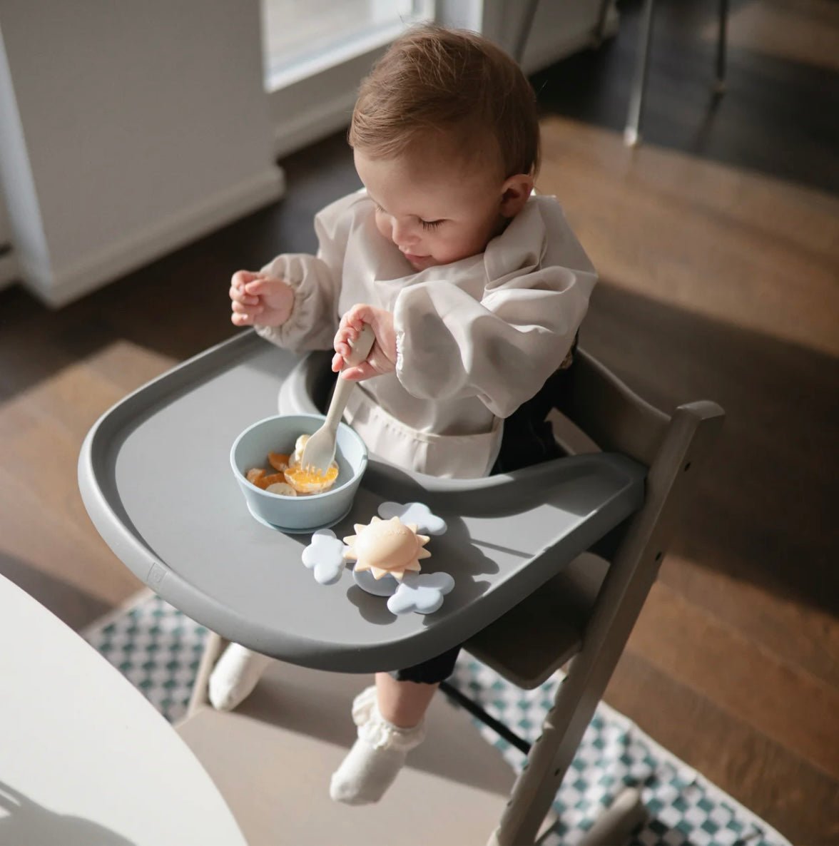 Mushie Long Sleeve Bib - BabyBoo Prints