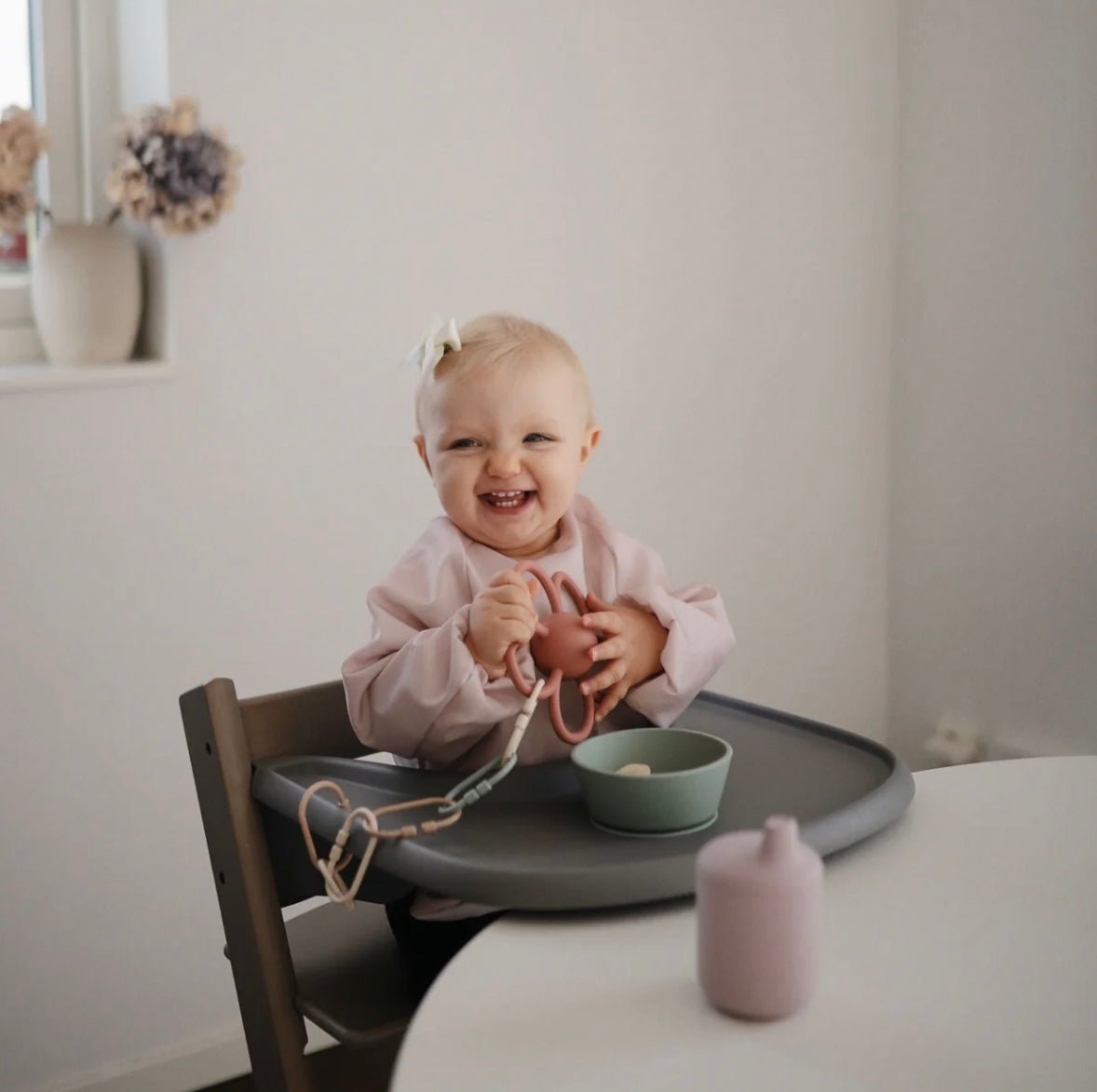 Mushie Long Sleeve Bib - BabyBoo Prints