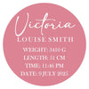 Personalised Baby Plaque - BabyBoo Prints