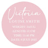 Personalised Baby Plaque - BabyBoo Prints