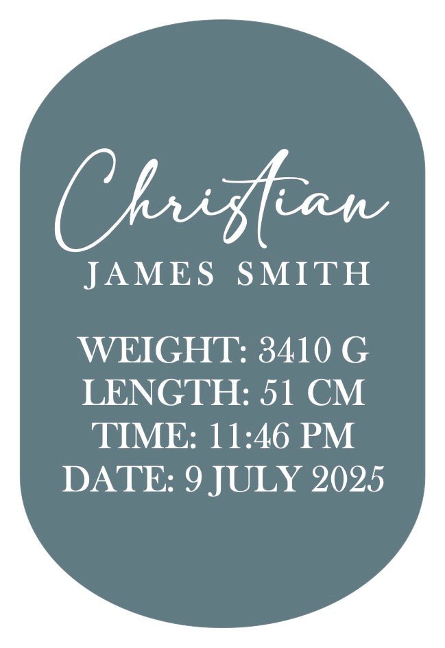 Personalised Baby Plaque - BabyBoo Prints