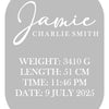 Personalised Baby Plaque - BabyBoo Prints
