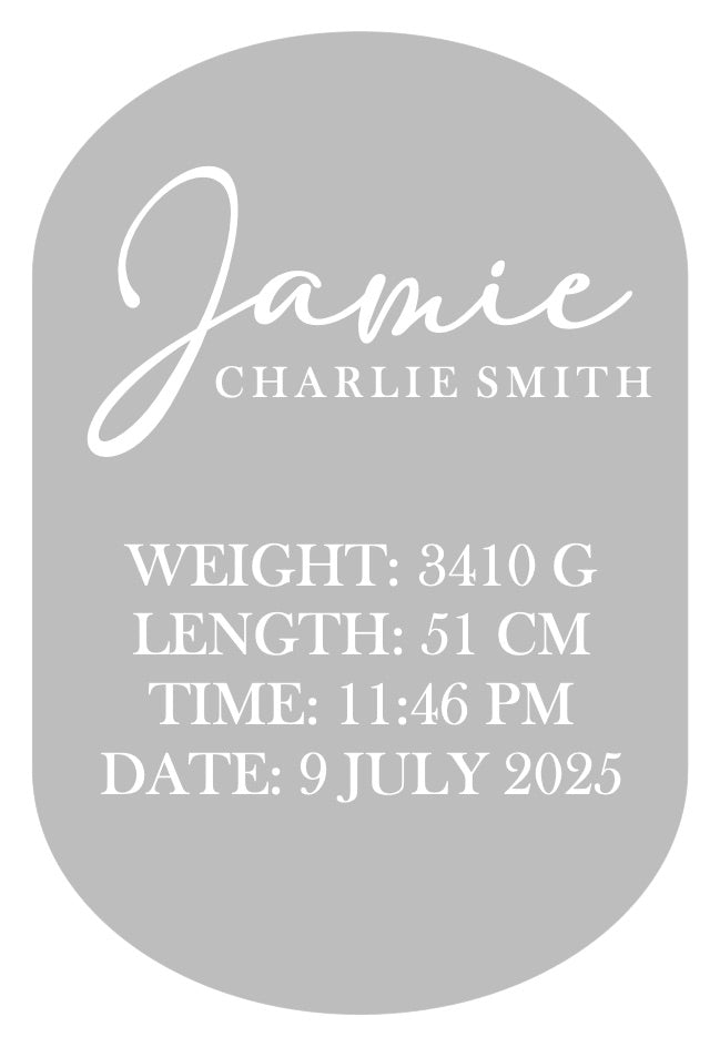 Personalised Baby Plaque - BabyBoo Prints