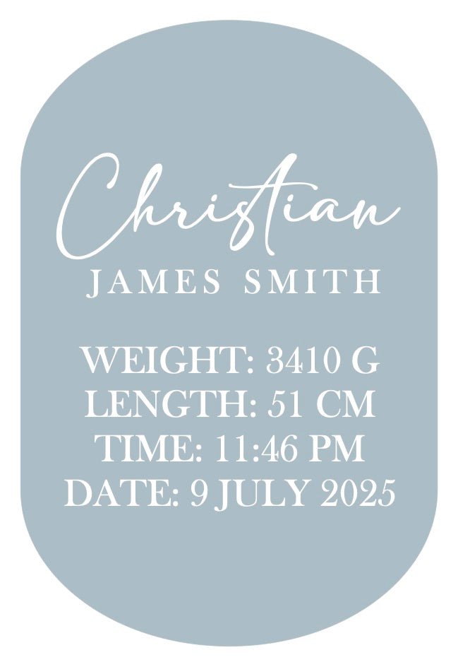 Personalised Baby Plaque - BabyBoo Prints