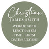 Personalised Baby Plaque - BabyBoo Prints