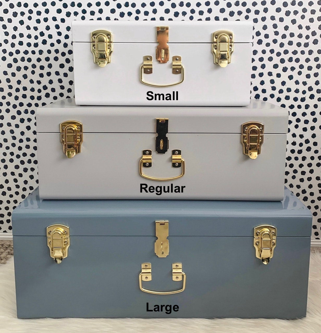 Regular Metal Storage Trunks - BabyBoo Prints