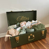 Custom gift trunk regular size for newborn, filled with baby essentials and personalised items - Babyboo prints