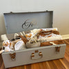 Custom gift trunk regular size for newborn, filled with baby essentials and personalised items - Babyboo prints