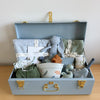 Custom gift trunk regular size for newborn, filled with baby essentials and personalised items - Babyboo prints
