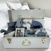 Custom gift trunk regular size for newborn, filled with baby essentials and personalised items - Babyboo prints