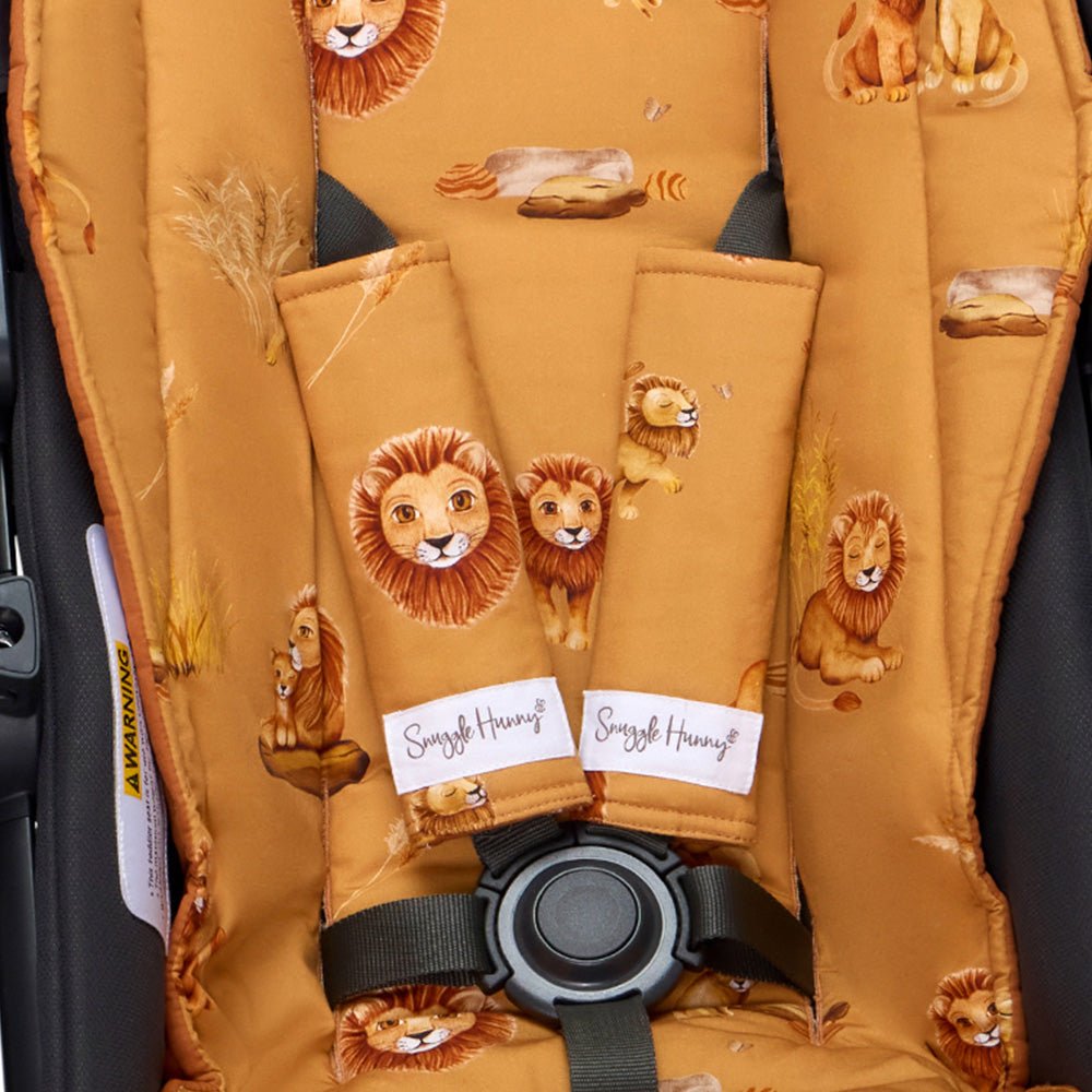 Roar universal reversible pram strap covers by BabyBoo Prints