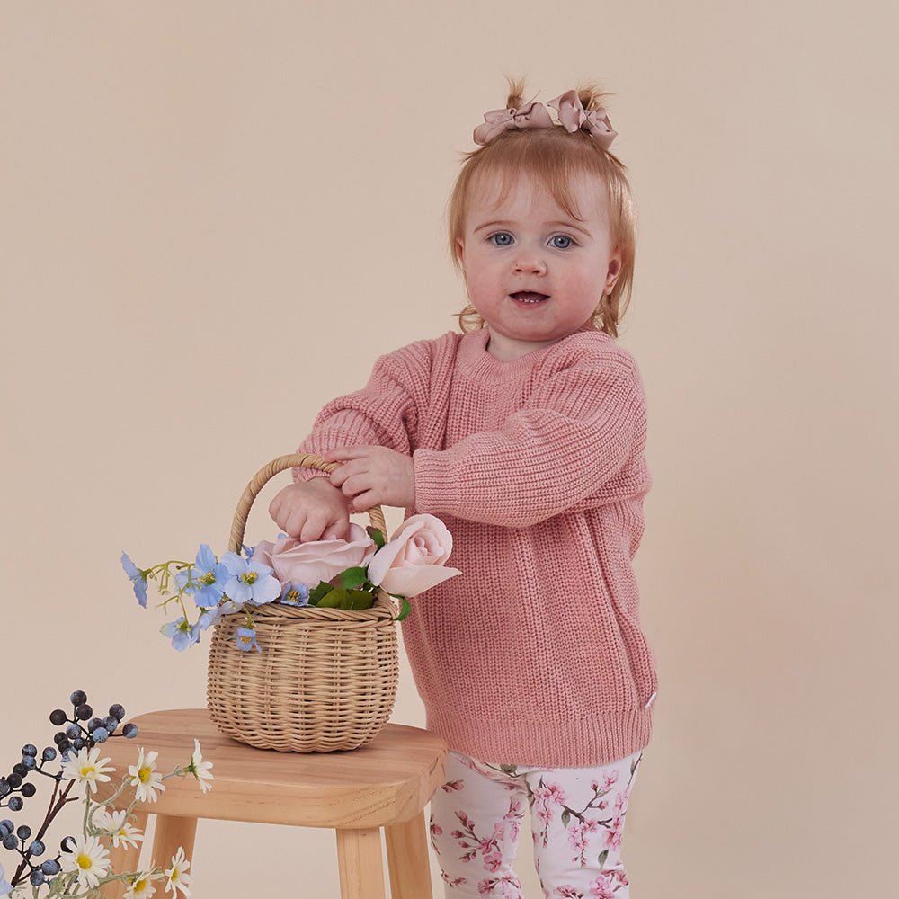 Rosa Oversized Cotton Knit Jumper - BabyBoo Prints