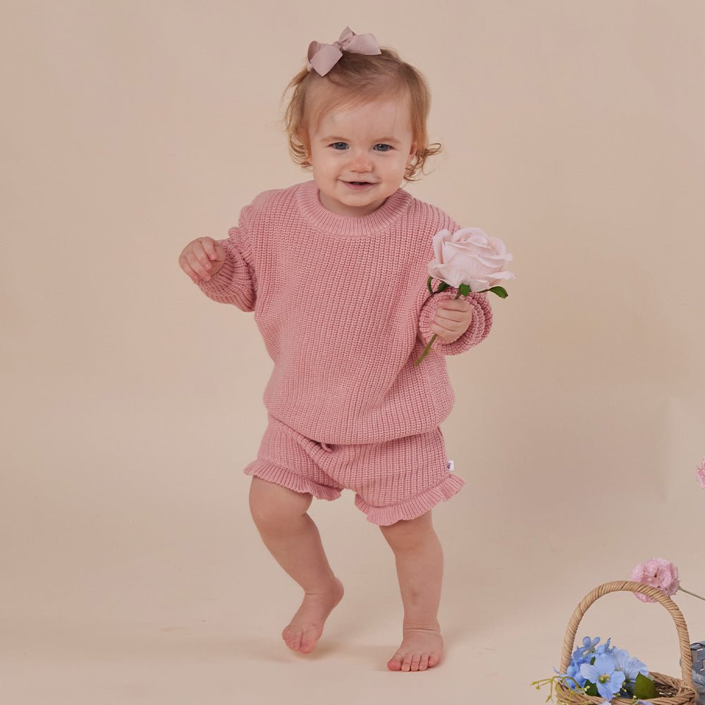 Rosa Oversized Cotton Knit Jumper - BabyBoo Prints