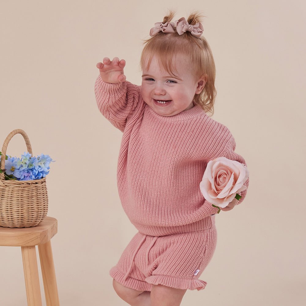 Rosa Oversized Cotton Knit Jumper - BabyBoo Prints