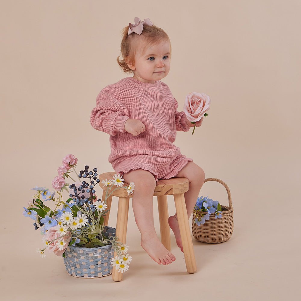 Rosa Oversized Cotton Knit Jumper - BabyBoo Prints