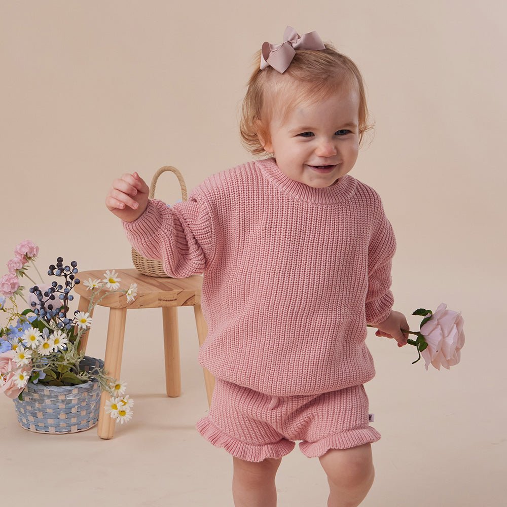 Rosa Oversized Cotton Knit Jumper - BabyBoo Prints