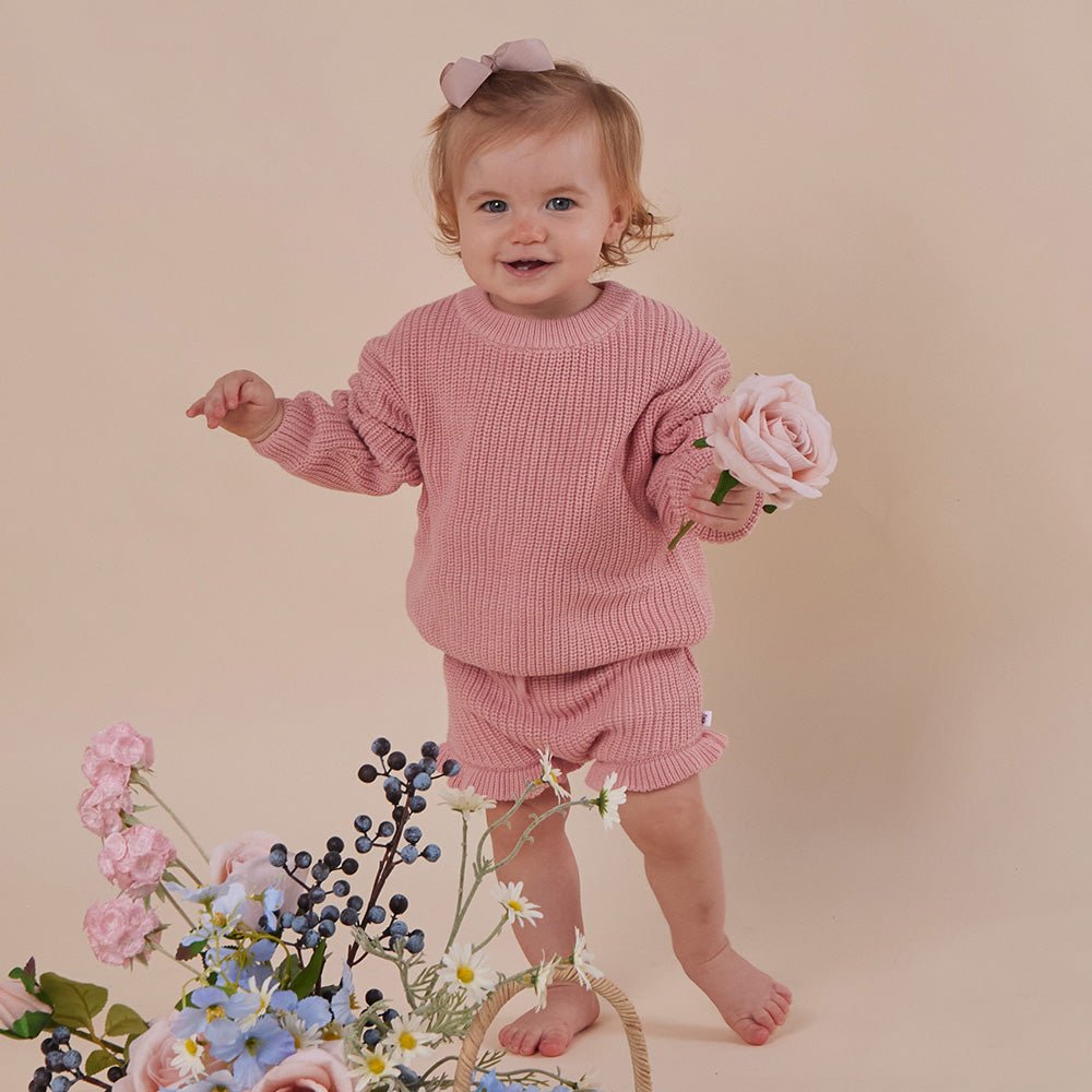 Rosa Oversized Cotton Knit Jumper - BabyBoo Prints