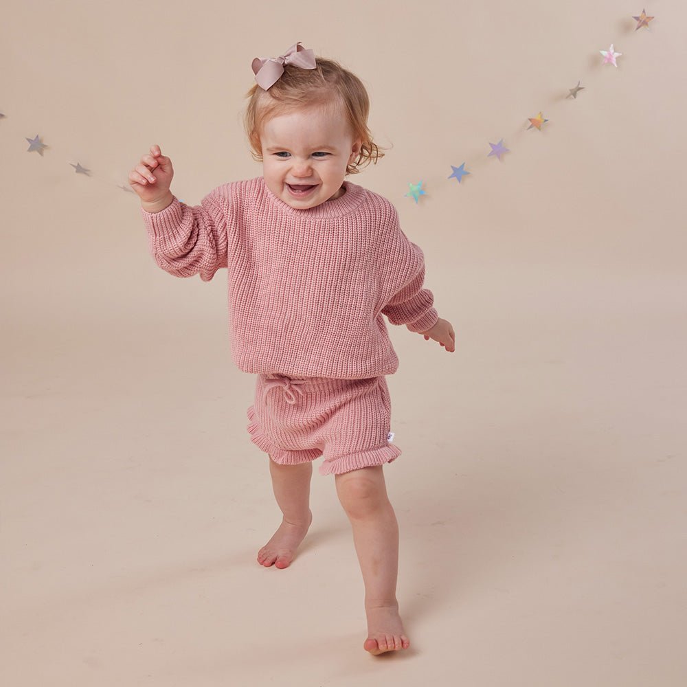 Rosa Oversized Cotton Knit Jumper - BabyBoo Prints