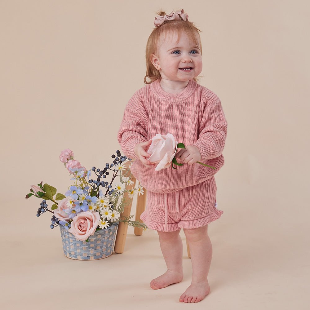 Rosa Oversized Cotton Knit Jumper - BabyBoo Prints