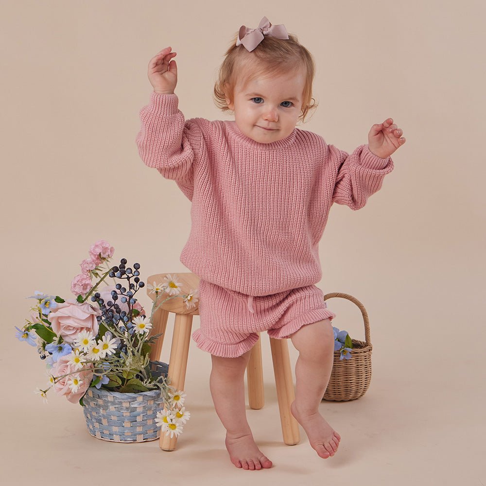 Rosa Oversized Cotton Knit Jumper - BabyBoo Prints