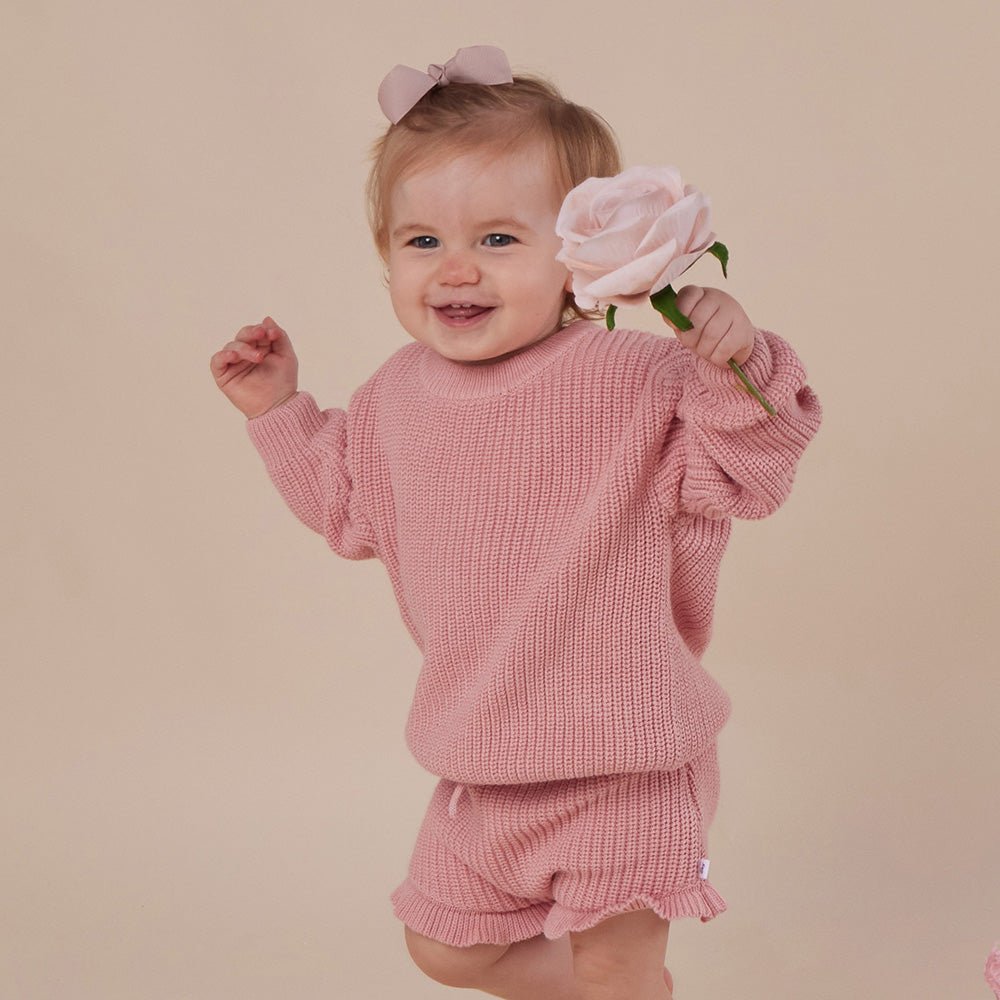 Rosa Oversized Cotton Knit Jumper - BabyBoo Prints