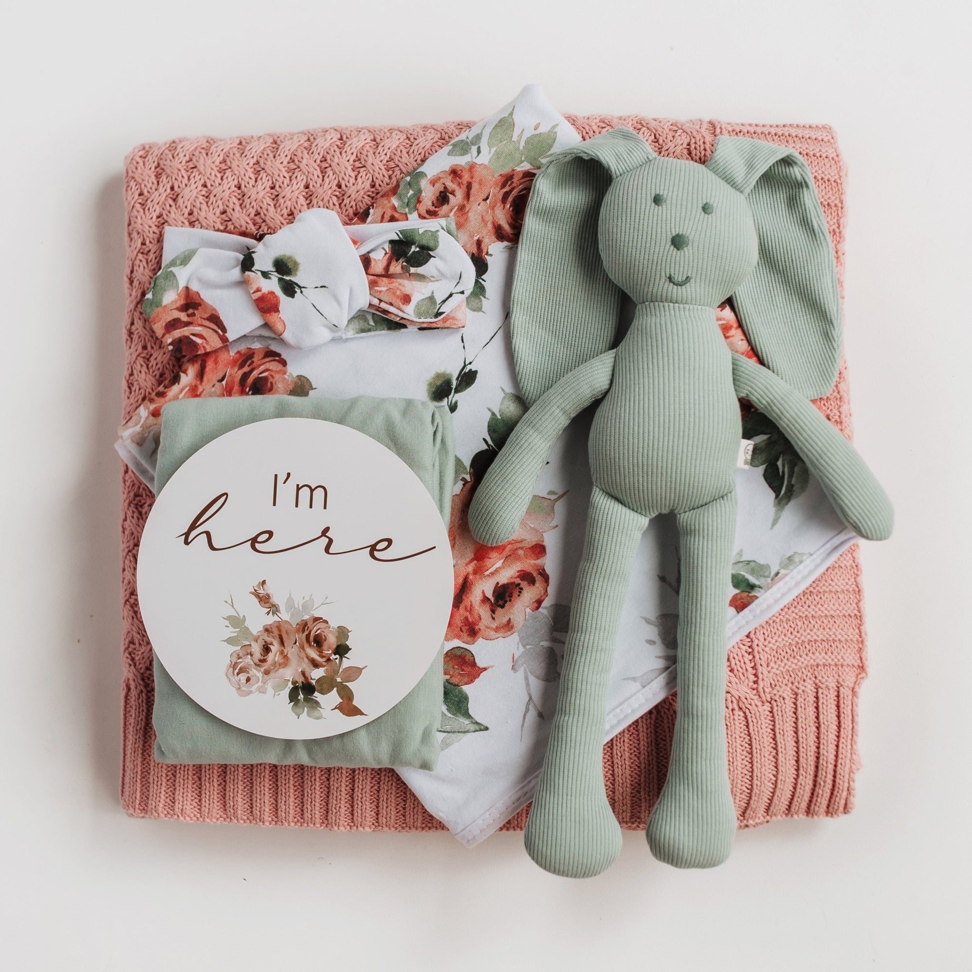 Sage - Snuggle Bunny Baby Comforter - BabyBoo Prints