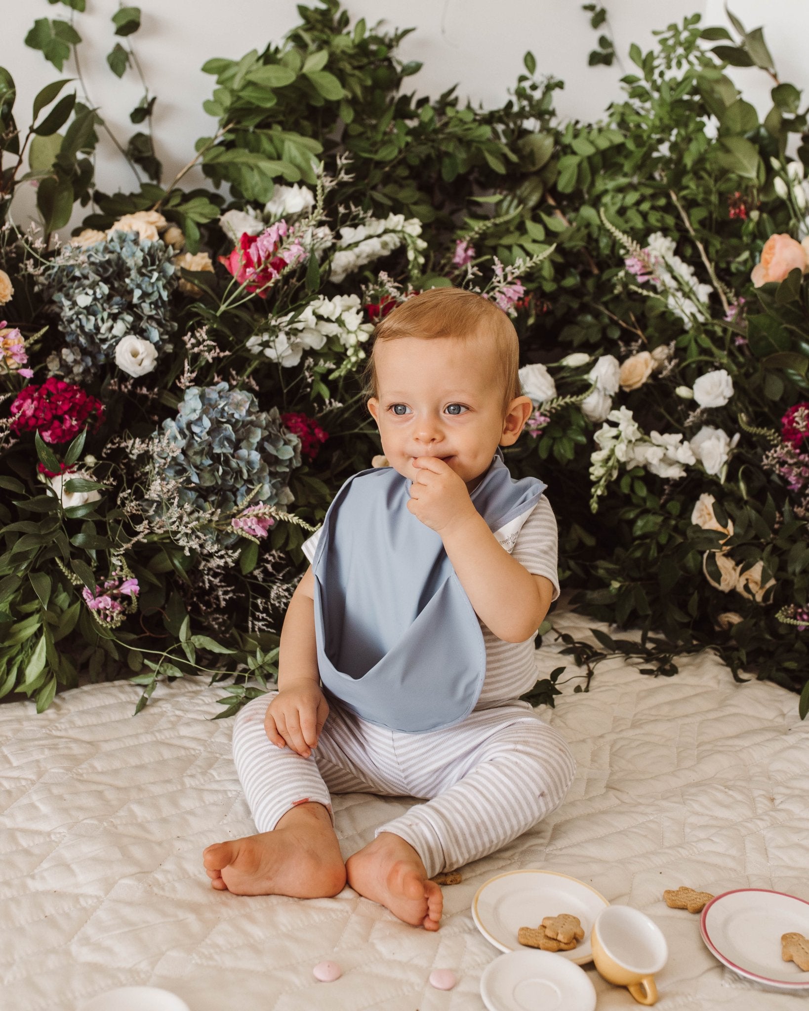 Sky Blue Waterproof Snuggle Bib - BabyBoo Prints