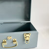 Personalised small size metal storage keepsake trunk box by BabyBoo Prints