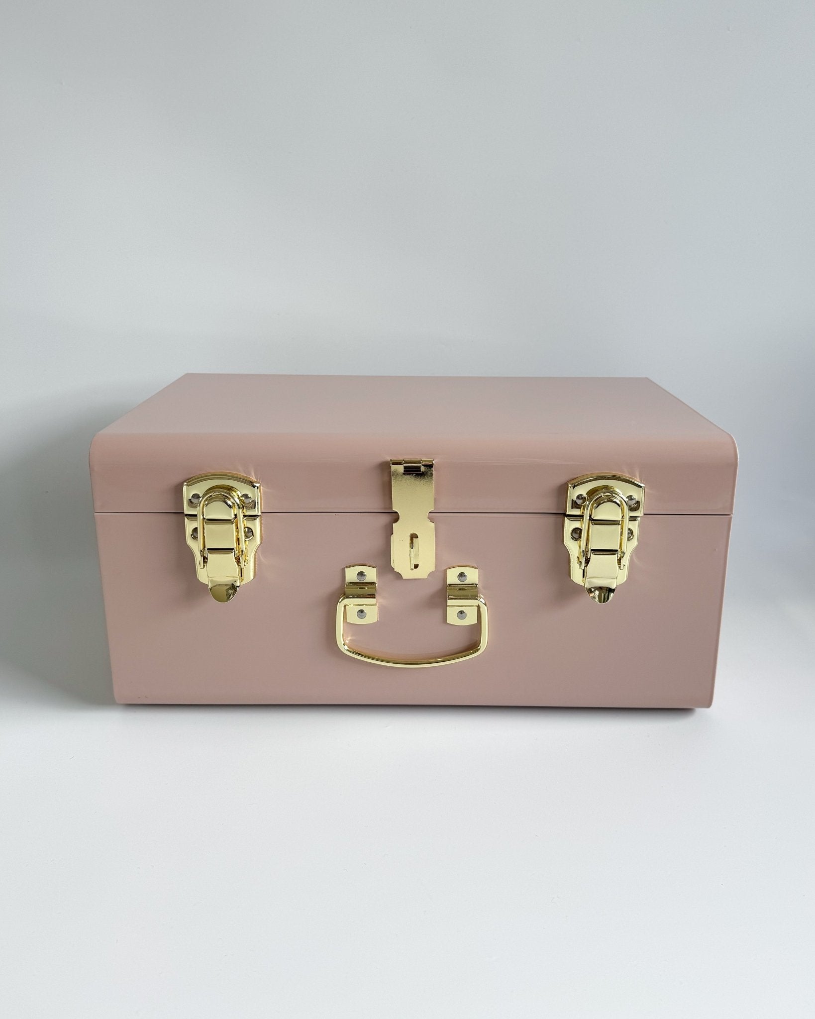 Personalised small size metal storage keepsake trunk box by BabyBoo Prints
