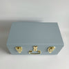 Personalised small size metal storage keepsake trunk box by BabyBoo Prints