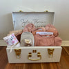 Custom gift trunk small size for newborn, filled with baby essentials and personalised items - Babyboo prints