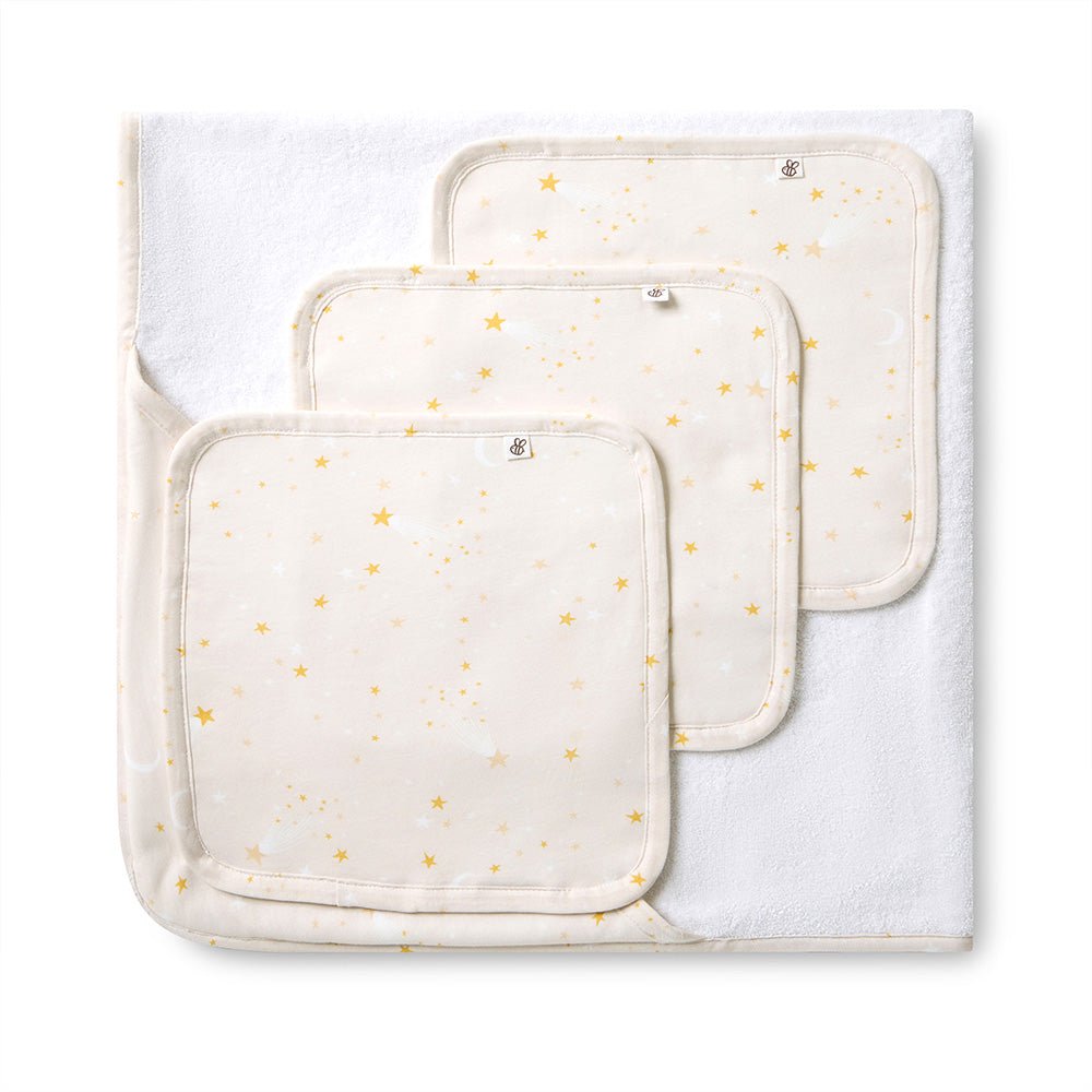 Stardust Organic Hooded Baby Towel - BabyBoo Prints