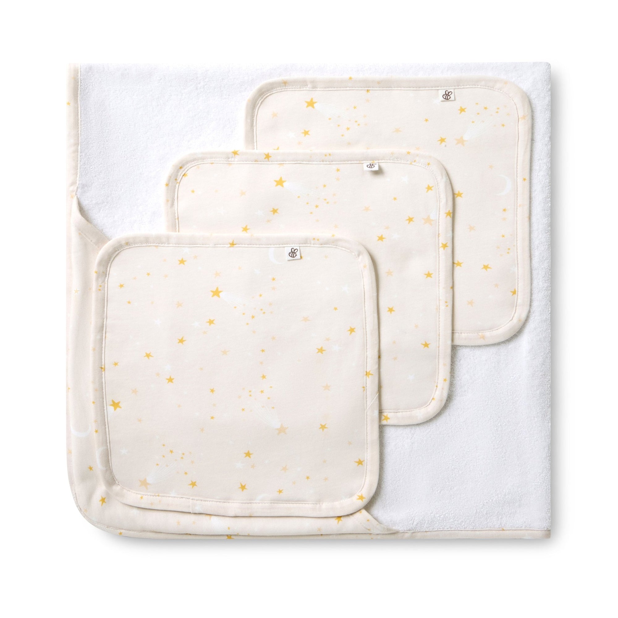 Stardust Organic Hooded Baby Towel - BabyBoo Prints