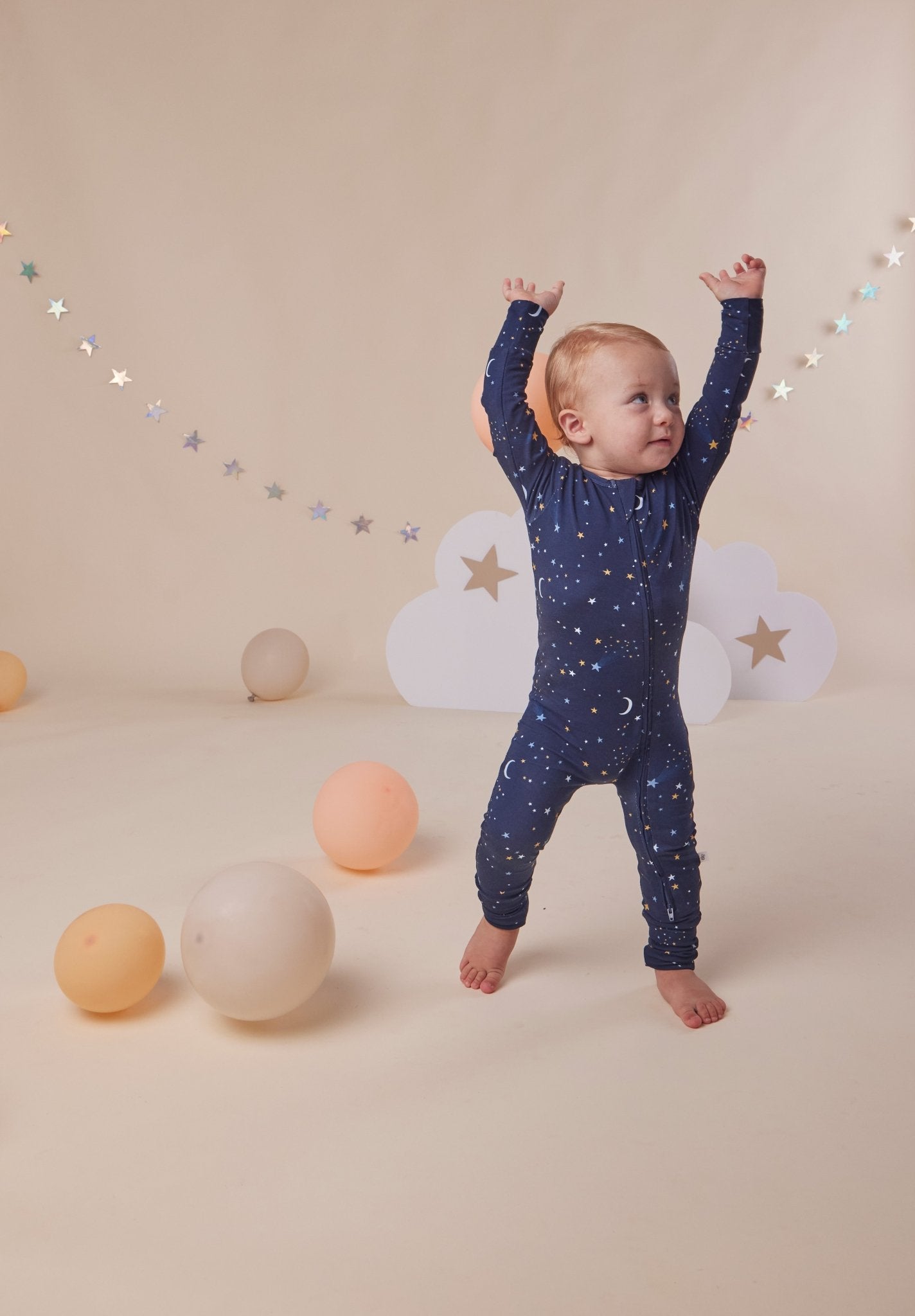 Starry Night Organic Snugglesuit Convertible Romper - BabyBoo Prints