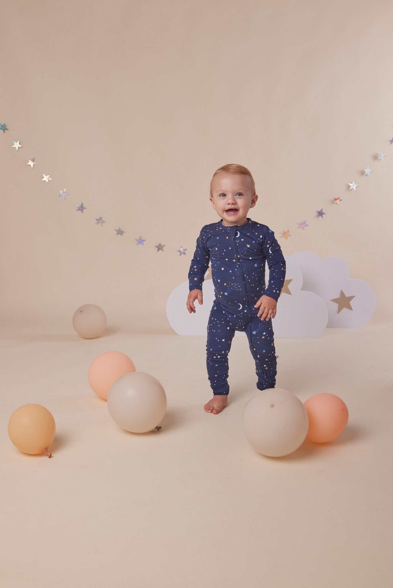 Starry Night Organic Snugglesuit Convertible Romper - BabyBoo Prints