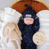 Starry Night Organic Snugglesuit Convertible Romper - BabyBoo Prints