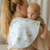 Taking Flight organic cotton burp cloth by BabyBoo Prints