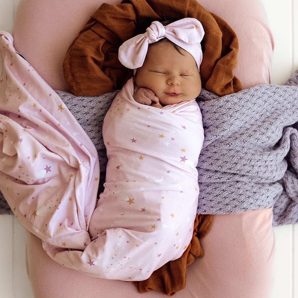 Twinkle Baby Jersey Wrap & Topknot Set - COMING SOON - BabyBoo Prints
