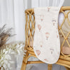Soft Up & Away organic cotton burp cloth featuring a hot air balloon print, made from absorbent organic cotton to protect clothing during feeding and keep babies comfortable.