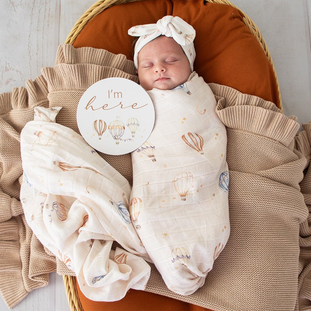 Up & Away Organic Muslin Wrap - BabyBoo Prints