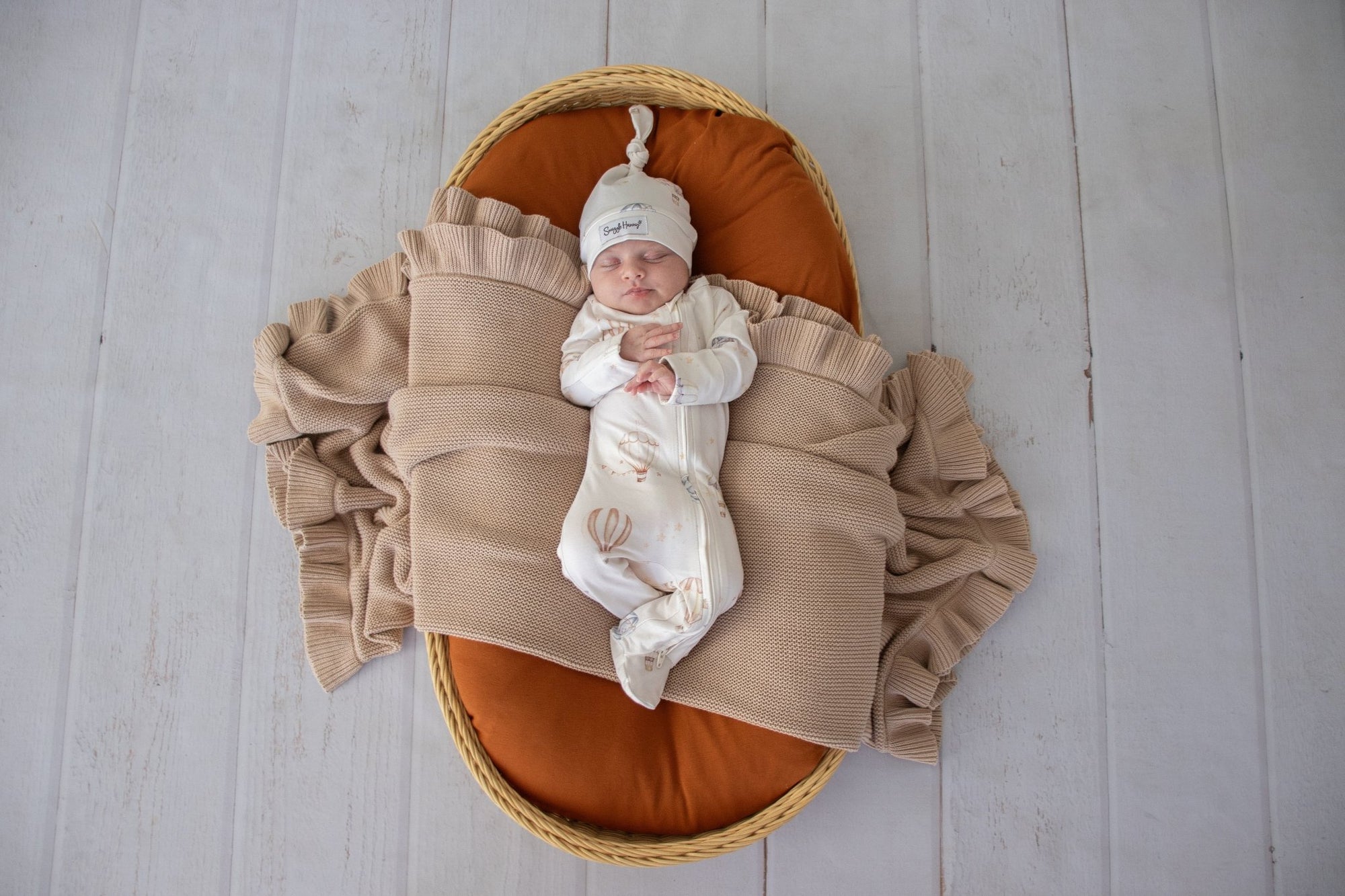 Up & Away Organic Snuggle Sleepsuit Zip Footie - BabyBoo Prints