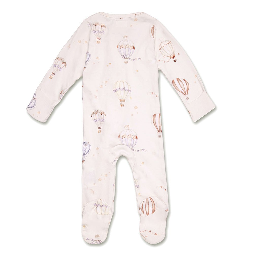 Up & Away Organic Snuggle Sleepsuit Zip Footie - BabyBoo Prints