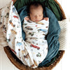 Vintage Cars Organic Muslin Wrap - BabyBoo Prints
