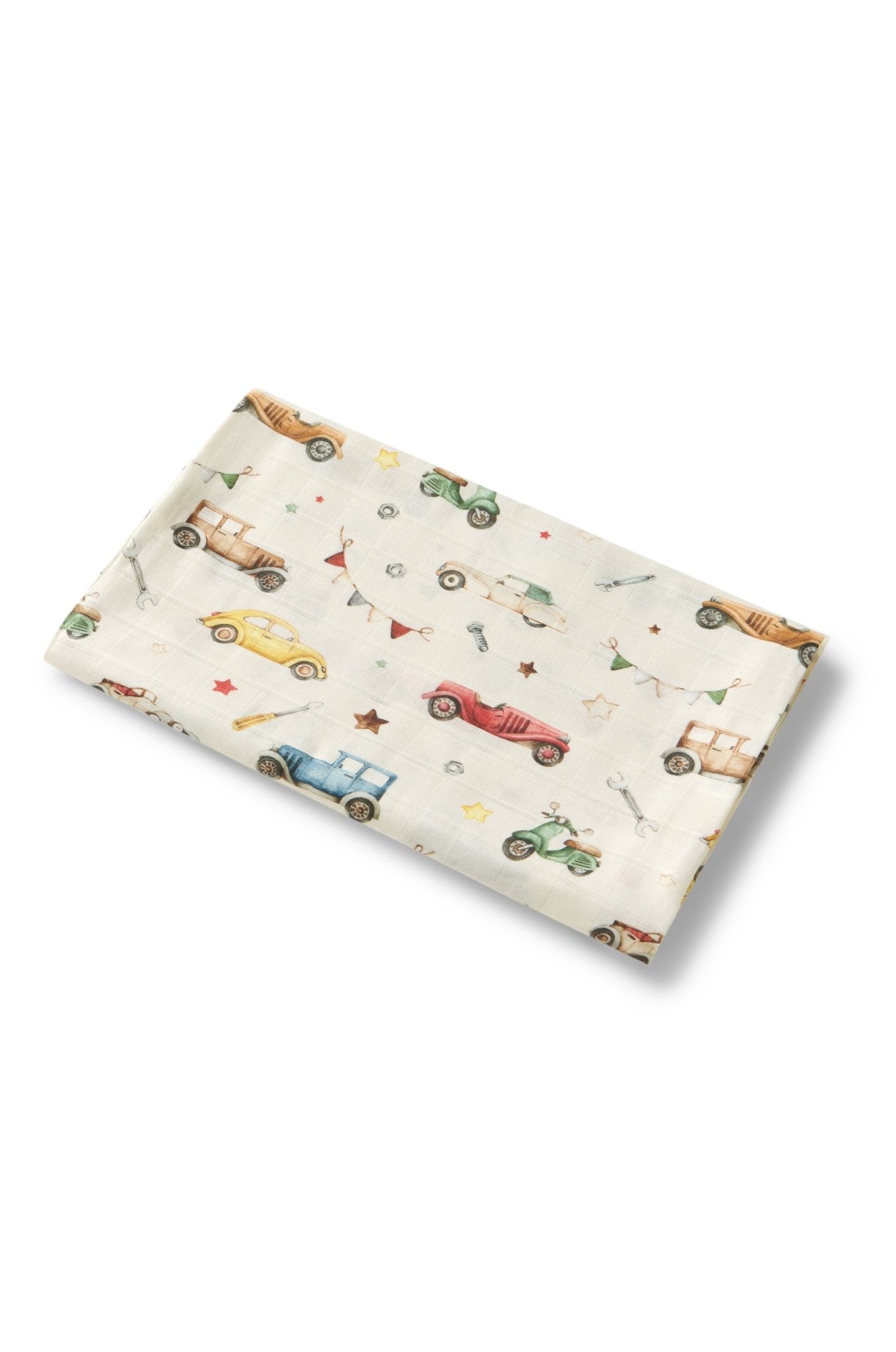 Vintage Cars Organic Muslin Wrap - BabyBoo Prints