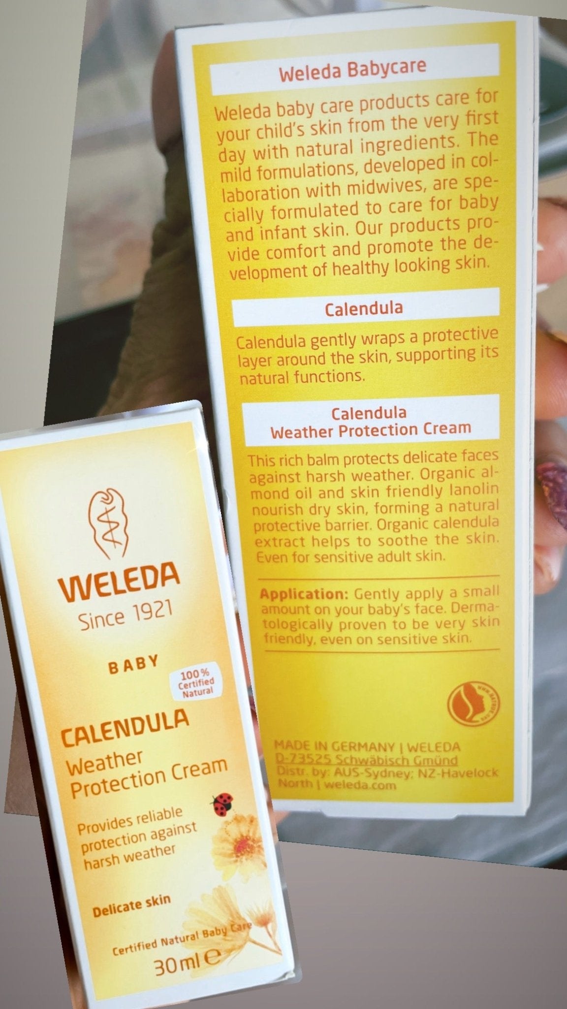 Weleda Calendula Weather Protection Cream - BabyBoo Prints
